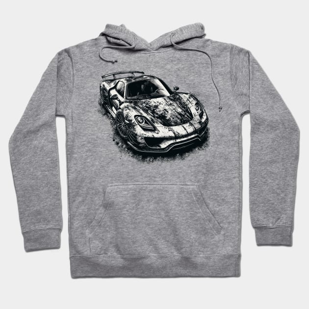 Porsche 918 Spyder Hoodie by Vehicles-Art